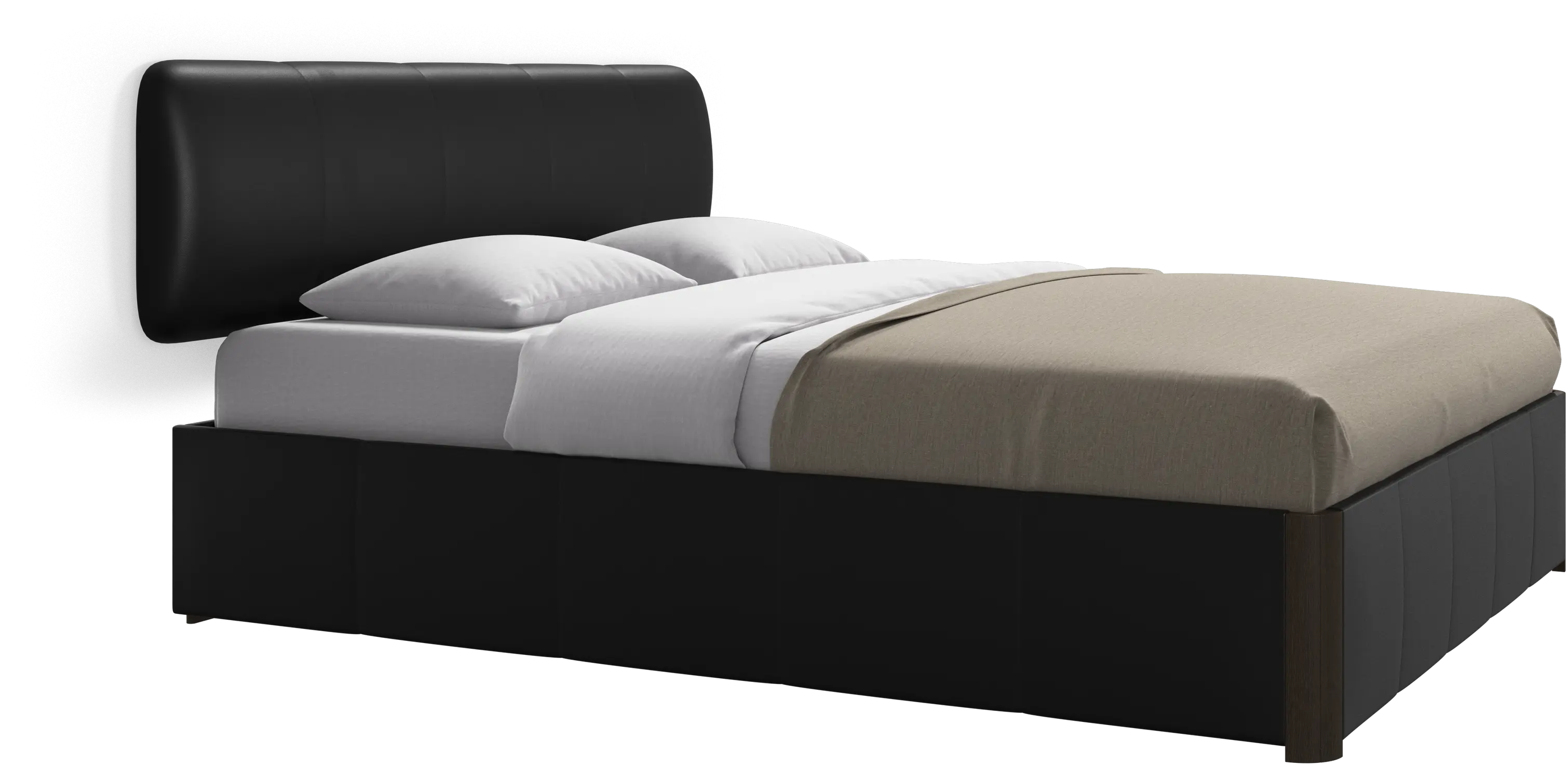 Element bed, wall-mounted headboard, with slats, excl. mattress